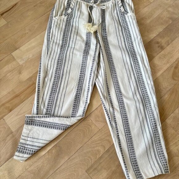 ANTHROPOLOGIE NWOT TASSEL EMBROIDERED ESSENTIAL BEACH PANT SIZE M RETAIL $135 - Picture 6 of 10
